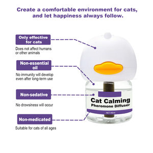 OEM Factory Direct |Cat Calming Pheromone <b>Diffuser</b> Set | 60 Days Use | Reduce Anxiety & Aggression | EU <b>Plug</b> <b>In</b> - Product Image 3