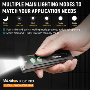 Wurkkos hd01pro phẳng EDC Đèn pin 365nm UV Màu Xanh lá cây laser trắng lũ <span class=keywords><strong>Led</strong></span> Mini torch RGB bên ánh sáng với từ đuôi - Product Image 4