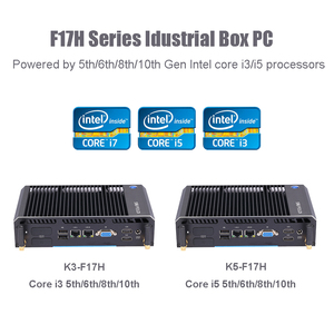 Fanless กล่องขนาดเล็กแบบฝังตัวสำหรับ I3 PC Intel Core RS232แลนคู่/485 <span class=keywords><strong>GPIO</strong></span> Win10/11ลินุกซ์สำหรับตู้ป้ายดิจิตอล8th I5 - Product Image 4