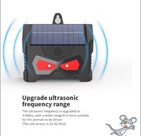 Répulsif Solaire Ultrasonique Anti-Oiseaux, Chats et Chiens à LED Infrarouge Étanche pour Extérieur - Meilleure Vente