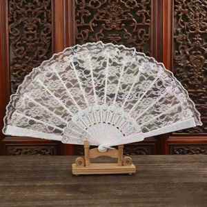 Abanicos Plegables de Plástico Pintados de Estilo Tradicional, Portátiles, para Bodas, Bailes, Festivales, Artesanías, Diseño de Encaje Tallado con Ángel - Product Image 3