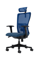 Chaise de bureau ergonomique à dossier haut, design moderne de luxe en tissu, appui-tête réglable multifonction, chaise pivotante commerciale