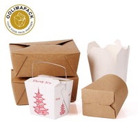 Boîte à nouilles en papier jetable imprimée sur mesure, boîte à doner, boîte à kebab imprimée