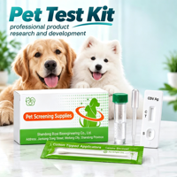 Kit de test rapide pour animaux de compagnie, emballage individuel, cassette de test jetable résistante à l'humidité pour le contrôle de la santé des chats et des chiens