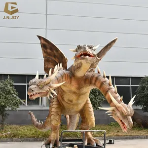 SGAD169 Animatronic dragon realistic three headed mechanical dragon model for zoo