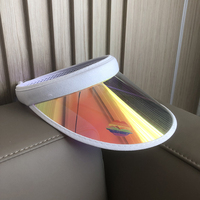 Casquette Visière Tendance pour Fille, Personnalisée, Ultralégère, en PVC, Protection Solaire, Transparente, Incassable, pour Plage, Sports et Voyages en Extérieur
