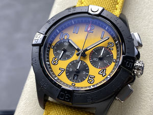 Nuevo reloj de lujo para hombre con esfera amarilla y cronógrafo multifunción estilo de diseñador personalizado al por mayor - Product Image 3