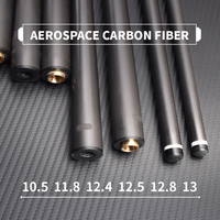 Queue de billard Predator certifiée ISO tige en fibre de carbone de 14mm de haute qualité avec manchon bout à bout en ébène directement de l'usine en Chine