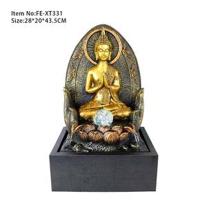 โต๊ะน้ำพุพระพุทธรูปสำหรับทำสมาธิน้ำพุเซนพร้อมไฟและลูกบอลหมุนสำหรับตกแต่งบ้าน - Product Image 2