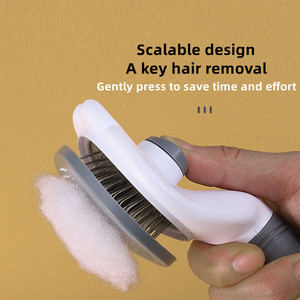 Spazzola per Gatti e Cani con Setole Lunghe o Corte, Spazzola Autopulente per la Rimozione del <span class=keywords><strong>Pelo</strong></span> e la Toelettatura degli Animali Domestici - Product Image 5
