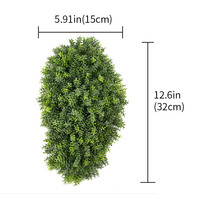 Panneaux muraux en herbe artificielle ignifuges, écologiques, résistants aux UV, personnalisables, 32x15cm, ornement décoratif pour l'intérieur