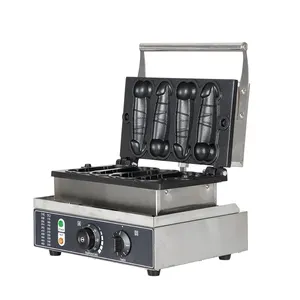 Thép không gỉ 13 nhà hàng máy tiết kiệm năng lượng/1.5KW Snack Maker Snack máy, gayke dương vật hình Waffle Baker Đen CE