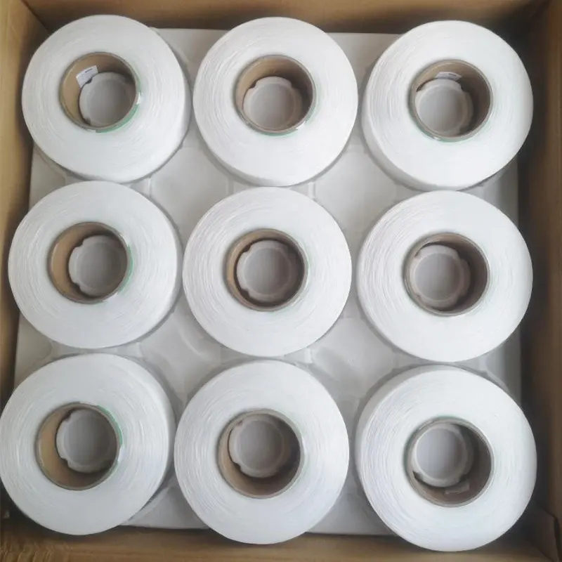 Schnelle lieferung originale verpackung nackt elastan marke lycra-faser mit dem etikett 20 d aa qualität hell nackt spandex-garn