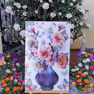 Vinilo Decorativo Personalizado 7D/8D con Diseño Floral para Pared, Adhesivo, Impresión UV, PVC, para Decoración del Hogar y Sala de Estar - Product Image 3