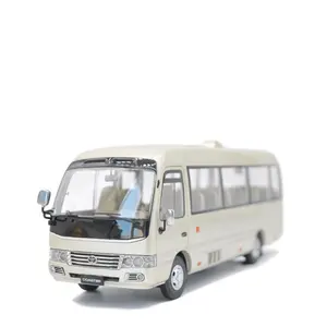 Grosir mainan logam van-Coaster Bus Diecast Model Diecast, Skala 1/24 Top Logam Paduan Bus Simulasi Tinggi Model Diecast Mobil Model