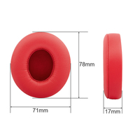 Coussinets d'oreille de remplacement en éponge douce, coussinets d'oreille pour casque, coussinets d'oreille en cuir protéiné, mousse à mémoire de forme pour Beats Solo 2 3