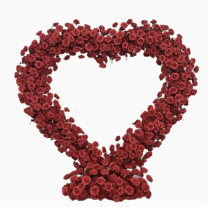 Fondo Floral Rojo en Forma de Corazón para Boda, Decoración para Pedida de Mano, Flores Artificiales para Celebración - Product Image 6