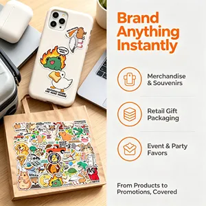Multi Sheet Assorted Mix <b>Sticker</b> Pack Custom Printed <b>Logo</b> Cartoon Decor Bulk Wholesale <b>Stickers</b> - Product Image 4