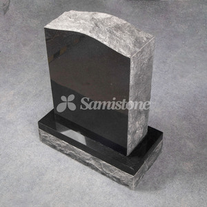 Tomba naturelle de Style américain, <span class=keywords><strong>pierre</strong></span> à tête verticale <span class=keywords><strong>classique</strong></span> en granit noir - Product Image 4