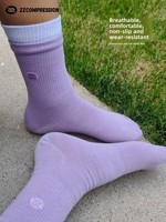 Chaussettes de sport classiques ZZCOMPRESSION pour le basketball, le badminton, la course à pied - Chaussettes de compression respirantes en tricot pour hommes et femmes, design tubulaire