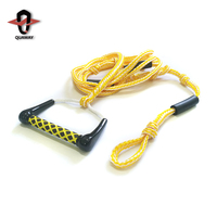 Tapis de surf/Wakeboard avec poignée imprimée, corde de ski imperméable, vert et jaune