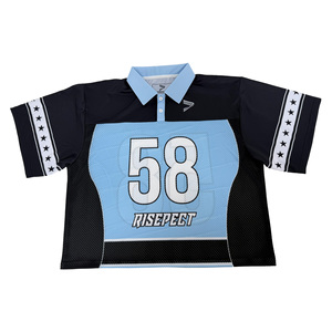 Maillots de football américain vintage personnalisés en maille respirante pour hommes, fabriqués par un professionnel - Product Image 1