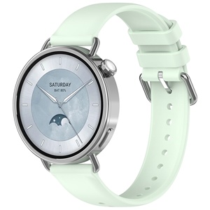 Correa de silicona transpirable de lujo para <span class=keywords><strong>Xiaomi</strong></span> <span class=keywords><strong>Watch</strong></span> S4 41mm y para Huawei GT5 <span class=keywords><strong>Smart</strong></span> <span class=keywords><strong>Watch</strong></span> Mujeres 18mm Correas de reloj de acero inoxidable - Product Image 1