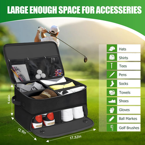 Organizador de Maletero para Golf con Diseño de Almacenamiento de Gran Capacidad de 2 Niveles para Viajes en Auto, Ropa, Pelotas de Golf y Equipo para Exteriores - Product Image 2
