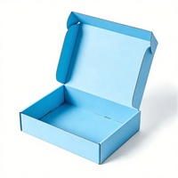 Boîtes d'expédition et emballages personnalisés avec logo gratuit, impression intégrale, logo personnalisé, bleu