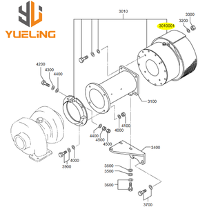 Filtre à air pré-filtre YUELING OEM 49124-56213 TC15, <span class=keywords><strong>isolation</strong></span> <span class=keywords><strong>phonique</strong></span> en coton pour <span class=keywords><strong>moteur</strong></span> MITSUBISHI S6B3 S6A3 S6R S6R2 MTK MPTK - Product Image 5