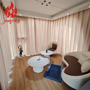 आधुनिक डिजाइन प्रीफैब लिविंग लक्जरी फैशन गार्डन पोड मॉड्यूलर एक्सटेंडेबल कंटेनर घरों में छत के साथ सेब केबिन - Product Image 4