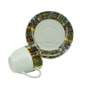 Äthiopische <span class=keywords><strong>Jebena</strong></span> Eritreische Kaffeetasse Set Großhandel Custom Logo Keramik Fein porzellan Tassen & Untertassen Umwelt freundlich Stocked LFGB - Product Image 3