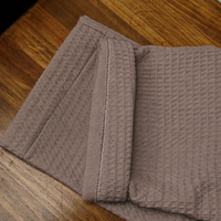 Peignoir gaufré en coton doux pour hôtel et spa, avec col châle, pour femme, ceinturé, commande en gros pour toutes les saisons