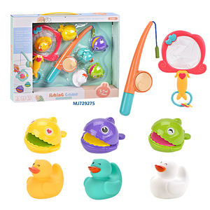 Gran oferta, 8 Uds., juego de juguetes de pesca para niños, divertidos juguetes de baño coloridos, peces, pato, patito, juguetes para bebés, niños pequeños, Juego - Product Image 1