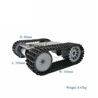 TP101 châssis de voiture réservoir intelligent chenille plate-forme Robot chenille avec double moteur DC 12V pour carte de