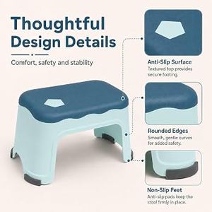 HALO Foldable Plastic <b>Stool</b> with Soft Padded Seat Convertible Low <b>Stool</b> Compact Portable Space Saving Home Furniture OEM ODM - Product Image 2