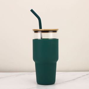 Taza de Vidrio para Vehículo de 32 oz con Asa y Funda de Silicona para Café, Ideal para Viajes Diarios - Product Image 4