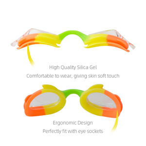 कार्टून मजेदार के लिए उच्च गुणवत्ता सिलिकॉन बच्चों काले चश्मे अजीब बात है प्यारा तैराकी चश्मे बच्चों रंगीन - Product Image 4