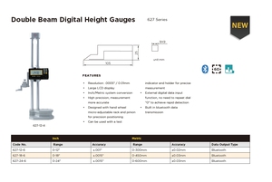 Asimeto Heavy Duty Dual Column Height <b>Gauge</b> 0-600mm Stable for Daily Use in Machine Shop Accurate - Product Image 5