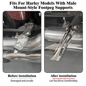 Reposapiés para Motocicleta, Pedales para <span class=keywords><strong>Harley</strong></span> Touring Softail Sportster XL883 <span class=keywords><strong>1200</strong></span> Iron Fatboy V-<span class=keywords><strong>Rod</strong></span> Road King Glide - Product Image 6