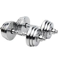 Ensemble d'haltères et de barres réglables de 50 kg, haltères chromés pour la musculation et les entraînements