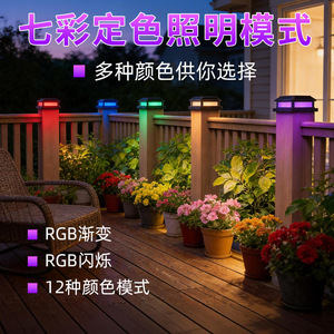 Hua Enxing <b>Solar</b> <b>Pillar</b> <b>Light</b> Outdoor Garden Lamp RF Remote Control for Courtyard Patio Home - Product Image 2