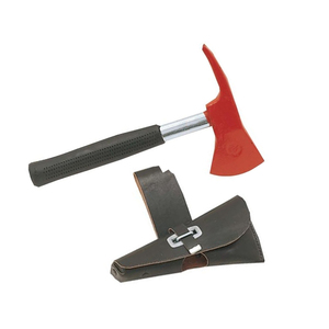 Pico de bombero de acero Carvel con empuñadura de goma y Funda de cuero, 310mm - Product Image 1