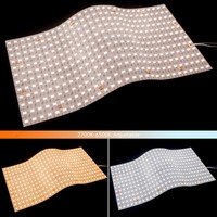 Lámina LED Flexible de Alta Eficiencia, Bicolor, Ajustable, 696 LED SMD2835, CRI90+, para Retroiluminación de Pantallas Publicitarias, 5 Años de Garantía