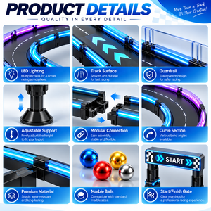 Pista de Carreras de Máquinas de Doble Bucle Totalmente Personalizada con Elevador y Luces LED para Centros de Entretenimiento y Carnavales - Product Image 2