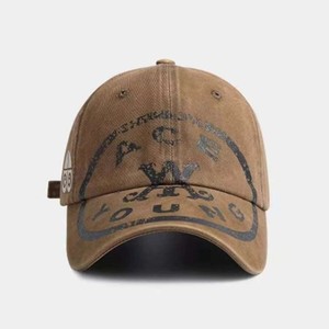 Fashion Vintage Sporty Letter <strong>Scissors</strong> Print Soft Top Wide Brim Adjustable Baseball Cap Unisex Trendy Duck Tongue for Daily Wear - Product Image 4