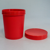 Bocaux en plastique PP épaissi de qualité alimentaire 16,9 oz (500 g) pour confiture, sauce piquante, baume au citron, et utilisation chimique