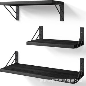 Wooden <b>Wall</b> <b>Mounted</b> <b>Shelves</b> 3 Tier Rectangle Durable Multipurpose For Bedroom Living Room Storage - Product Image 1