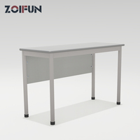 Bureau et chaise double pour étudiants, fonctionnels, simples et colorés