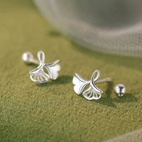 FY-ED421 925 Pure Ginkgo Leaf Ear Studs 2025 Best-seller Boucles d'oreilles de niche de luxe pour les femmes Goujons fins haut de gamme